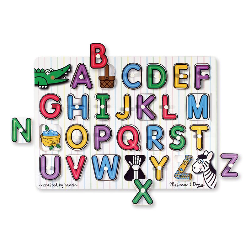 See-Inside Alphabet Peg Puzzle - 26 pieces - Happki