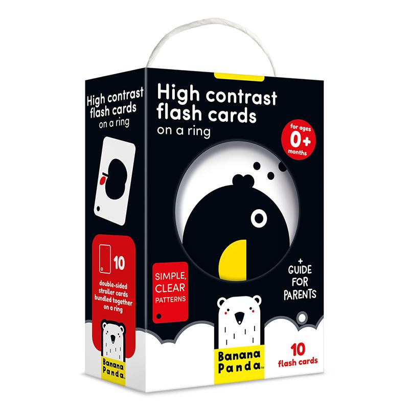 High Contrast Flash Cards on a Ring 0m+ - Happki
