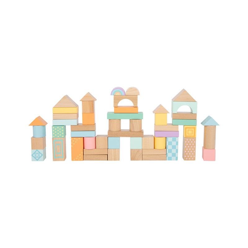 Pastel Wooden Building Blocks - Happki