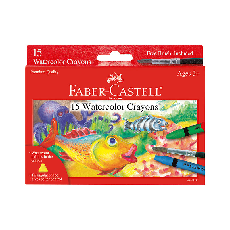 15 Watercolor Crayons - Happki