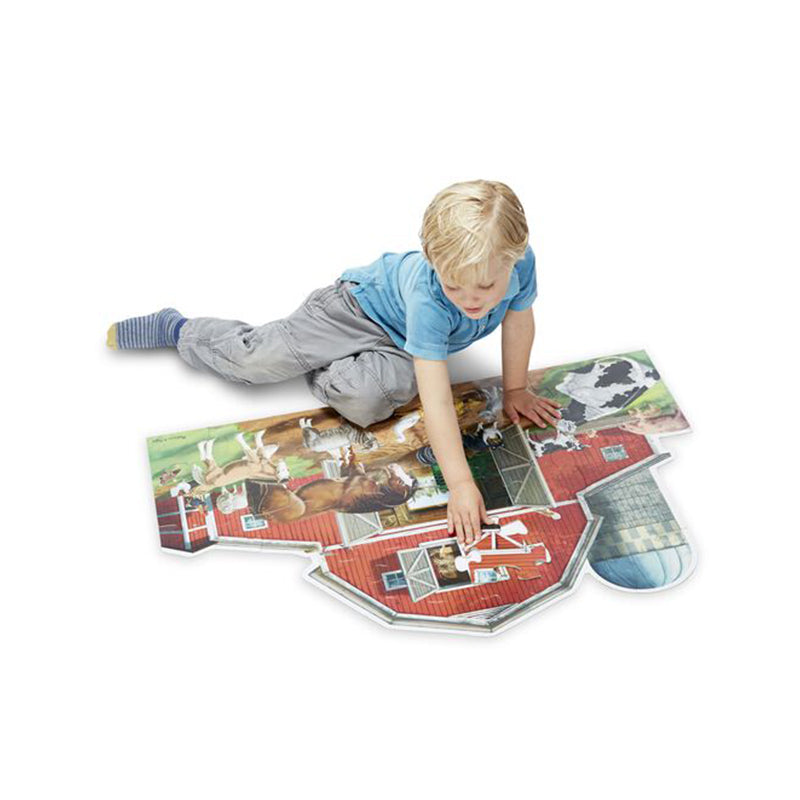 Melissa and Doug Busy Barn Yard Shaped Floor Puzzle - 32 Pieces