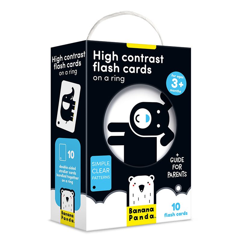 High Contrast Flash Cards on a Ring 3m+ - Happki