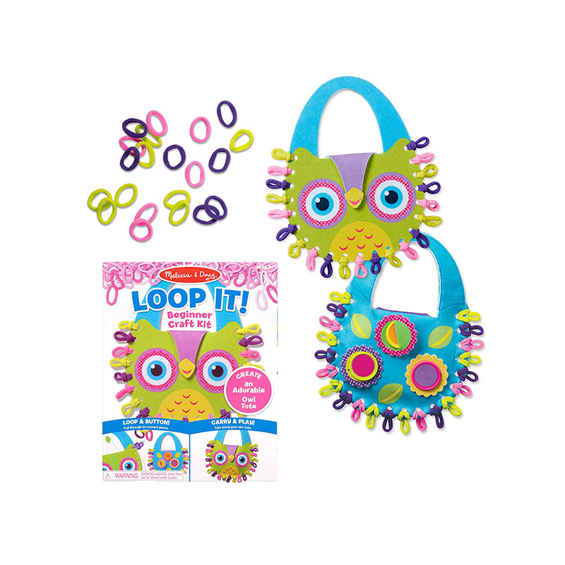 Melissa and Doug Loop It! Owl Tote Beginner Craft Kit