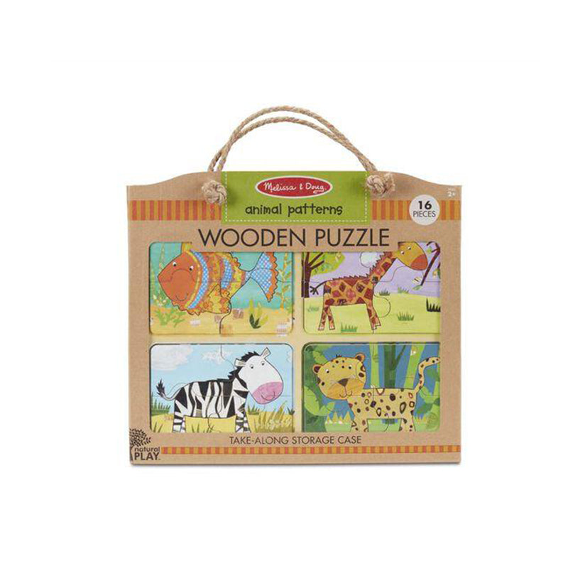 Melissa and Doug Natural Play Wooden Puzzle: Animal Patterns