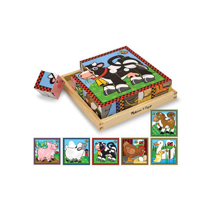 Melissa and Doug Wooden Cube Puzzle Farm